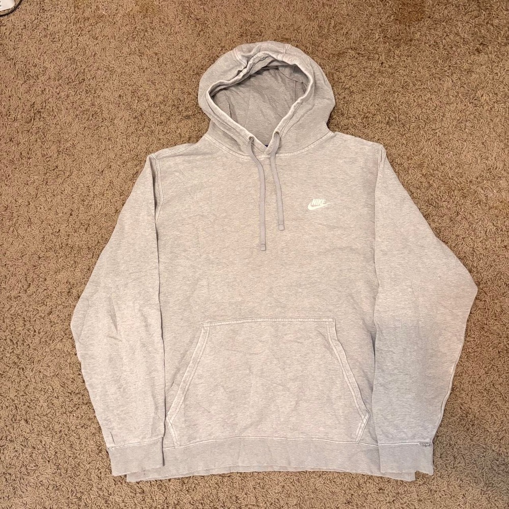 Nike Vintage 80s Faded Distressed Hoodie Grey Mens XL Streetwear Y2K